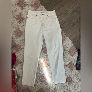 Zara Cream Boyfriend Jeans Relaxed Fit